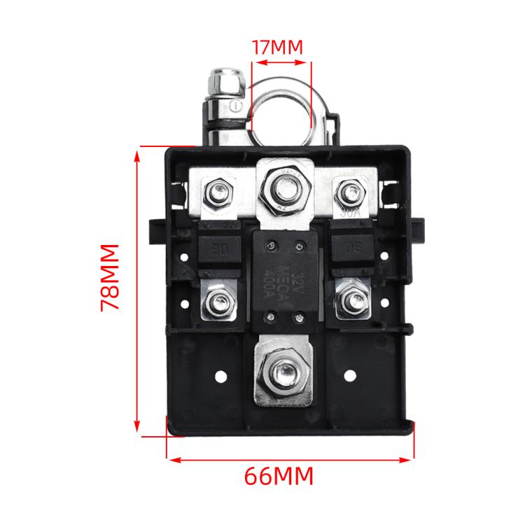 Car Battery Distribution Terminal 32V 400A Quick Release Fused Clamps Connector (Black) - Booster Cable & Clip by buy2fix | Online Shopping UK | buy2fix