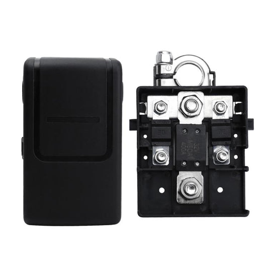 Car Battery Distribution Terminal 32V 400A Quick Release Fused Clamps Connector with Cover (Black) - Booster Cable & Clip by buy2fix | Online Shopping UK | buy2fix