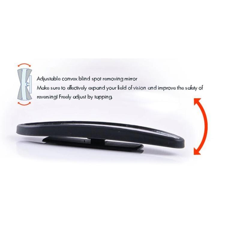 3R-060 One Pair Car Auxiliary Side View Mirror Round Blind Spot Wide Angle Mirror (Black) - Convex Mirror & Accessories by 3R | Online Shopping UK | buy2fix