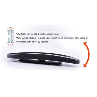 3R-060 One Pair Car Auxiliary Side View Mirror Round Blind Spot Wide Angle Mirror (Black) - Convex Mirror & Accessories by 3R | Online Shopping UK | buy2fix