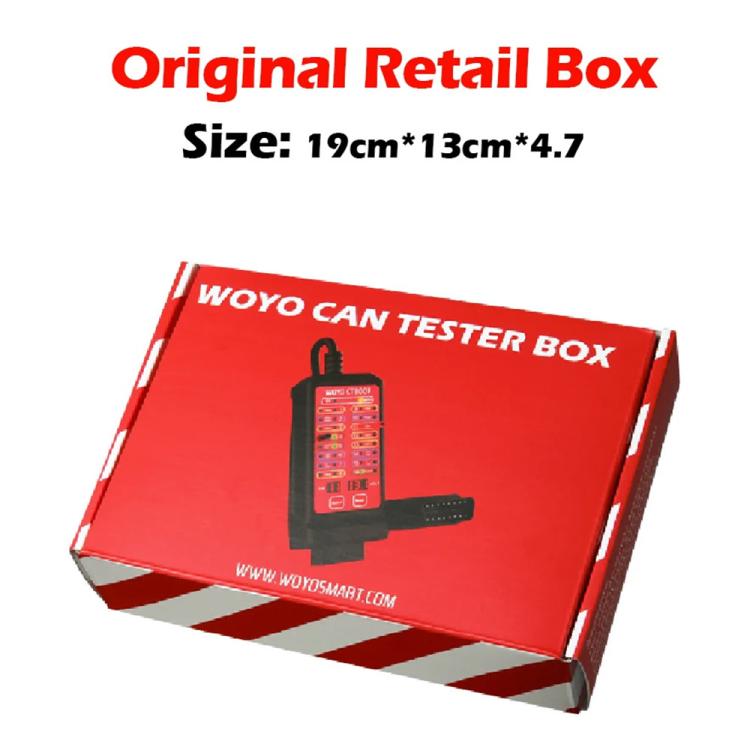 WOYO CTB007 CAN Tester Box 12V 24V OBD2 Breakout Box with 27 in / 59 in Cable Cable for All Car Automotive Diagnostic Tool (Black Red) - Code Readers & Scan Tools by buy2fix | Online Shopping UK | buy2fix