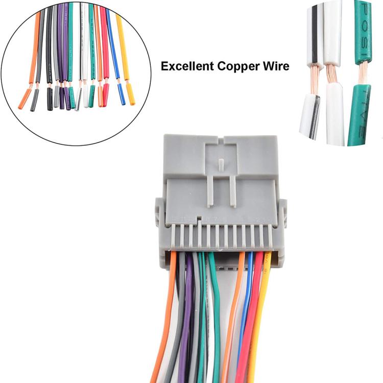 Car Stereo Radio Wiring Pigtail Harness for Chevrolet / Chrysler / GMC / Buick,  GMC Power Cable + ACC + Antenna Adapter - DIY Cables by buy2fix | Online Shopping UK | buy2fix