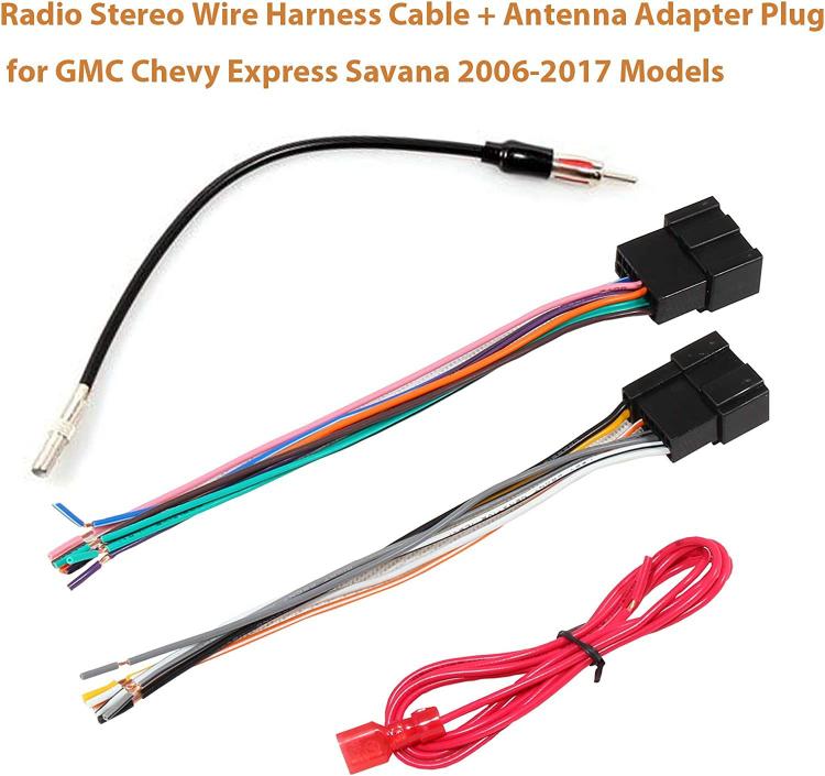 Stereo Radio Wiring Harness with Antenna Adapter for Chevrolet Captiva / GMC - DIY Cables by buy2fix | Online Shopping UK | buy2fix