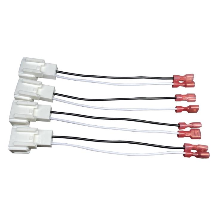 4pcs Car Audio Conversion Harness Connector Subwoofer Speaker Wiring Adapter for Toyota / Mitsubishi / Subaru (White) - DIY Cables by buy2fix | Online Shopping UK | buy2fix