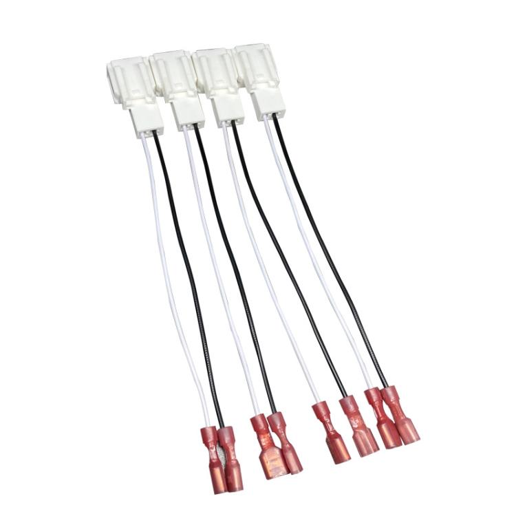 4pcs Car Audio Conversion Harness Connector Subwoofer Speaker Wiring Adapter for Toyota / Mitsubishi / Subaru (White) - DIY Cables by buy2fix | Online Shopping UK | buy2fix