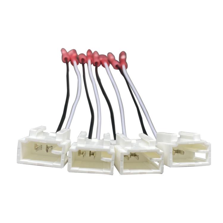 4pcs Car Audio Conversion Harness Connector Subwoofer Speaker Wiring Adapter for Toyota / Mitsubishi / Subaru (White) - DIY Cables by buy2fix | Online Shopping UK | buy2fix