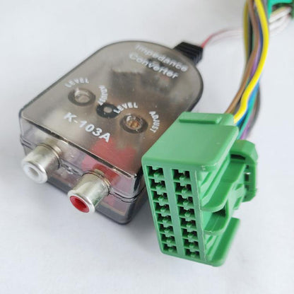 Subwoofer Harness & Amplifier Adapter High to Low Converter Wiring Harness for Buick / GM / GMC / Chevrolet (Green) - DIY Cables by buy2fix | Online Shopping UK | buy2fix