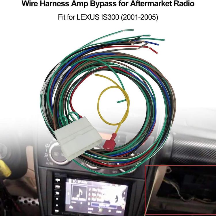 Radio Wiring Harness Stereo Connector with Amplifier Bypass for LEXUS IS300 2001-2005 (White) - DIY Cables by buy2fix | Online Shopping UK | buy2fix