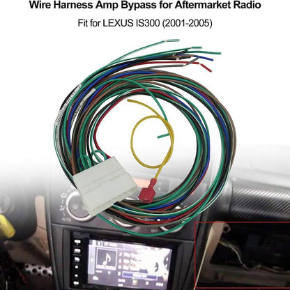 Radio Wiring Harness Stereo Connector with Amplifier Bypass for LEXUS IS300 2001-2005 (White) - DIY Cables by buy2fix | Online Shopping UK | buy2fix