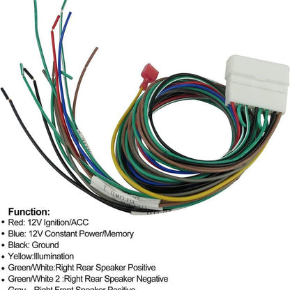 Radio Wiring Harness Stereo Connector with Amplifier Bypass for LEXUS IS300 2001-2005 (White) - DIY Cables by buy2fix | Online Shopping UK | buy2fix