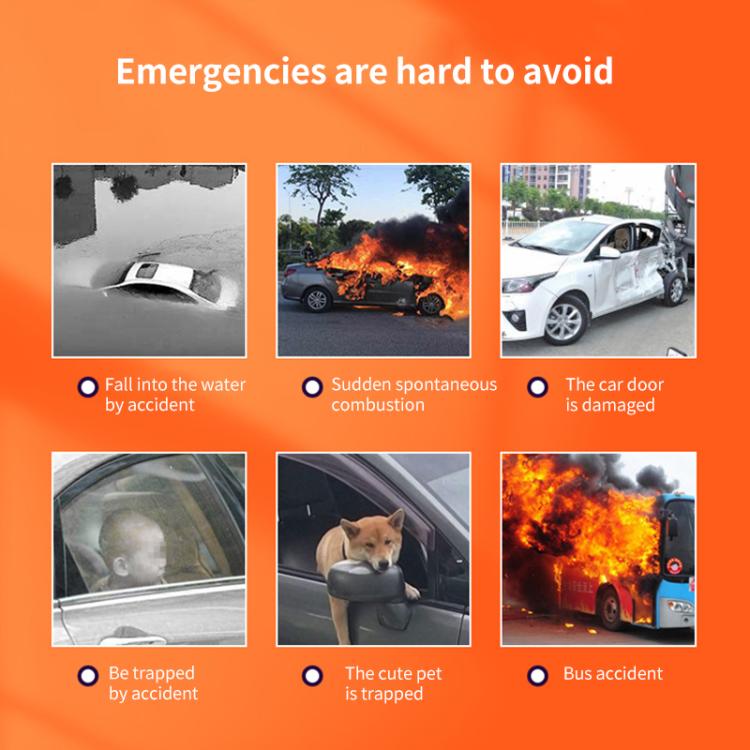 SHUNWEI SD-3502 Car Safety Hammer Emergency Window Breaker & Seat Belt Cutter (Orange) - Emergency Hammer by SHUNWEI | Online Shopping UK | buy2fix