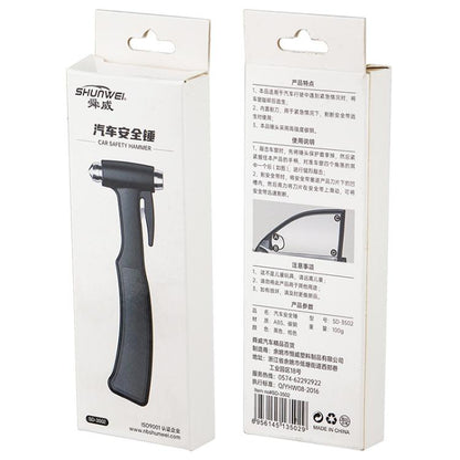 SHUNWEI SD-3502 Car Safety Hammer Emergency Window Breaker & Seat Belt Cutter (Black) - Emergency Hammer by SHUNWEI | Online Shopping UK | buy2fix