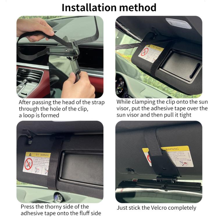 SHUNWEI SD-2302 Car Sun Visor Day Night Anti Glare Visor Adjustable Visor Protection Mirror (Black) - Sunglasses & Glasses Clips by SHUNWEI | Online Shopping UK | buy2fix