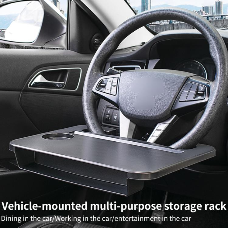 SHUNWEI SD-1520 Car Steering Wheel Tray Multi-Functional In-Car Organizer Desk (Black) - Car Drink Holders by SHUNWEI | Online Shopping UK | buy2fix