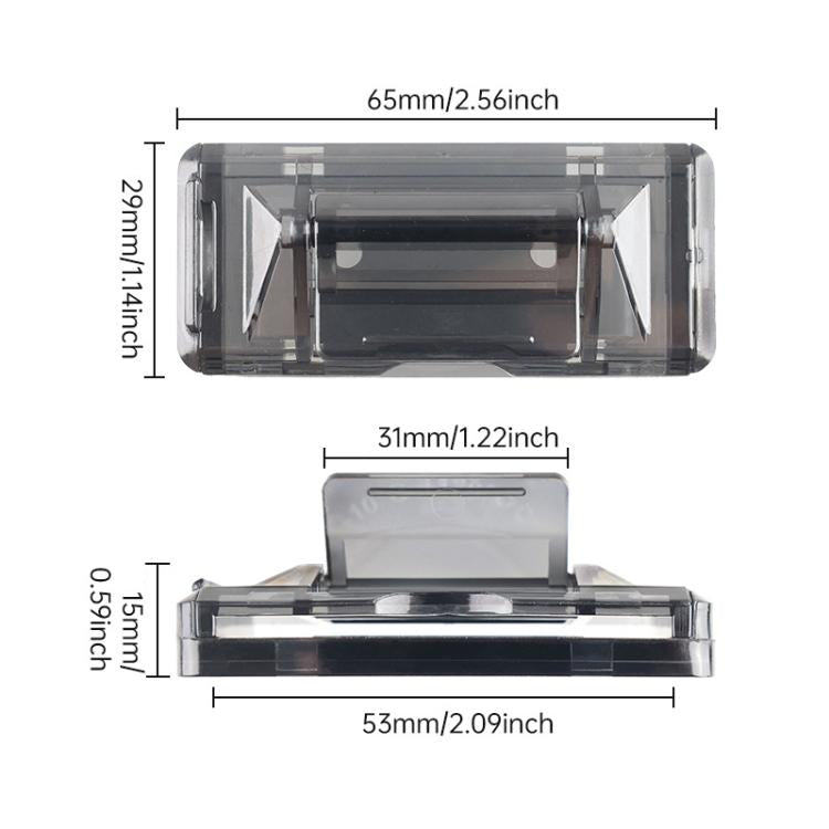 SHUNWEI SD-1405 1 Pair Car Safety Stopper Buckle Seat Belt Clip (Transparent Black) - Seat Belts & Padding by SHUNWEI | Online Shopping UK | buy2fix