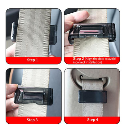 SHUNWEI SD-1405 1 Pair Car Safety Stopper Buckle Seat Belt Clip (Transparent Black) - Seat Belts & Padding by SHUNWEI | Online Shopping UK | buy2fix