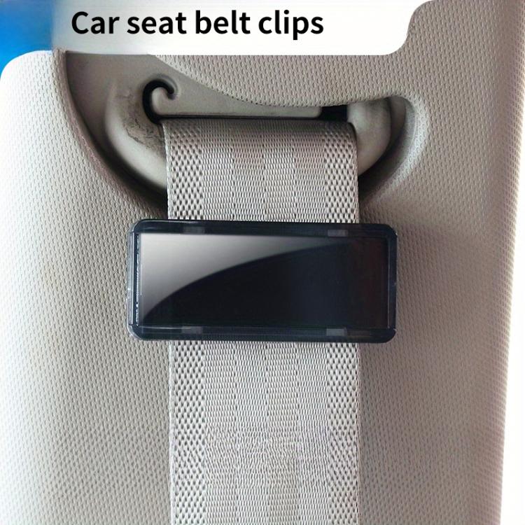 SHUNWEI SD-1405 1 Pair Car Safety Stopper Buckle Seat Belt Clip (Transparent Black) - Seat Belts & Padding by SHUNWEI | Online Shopping UK | buy2fix