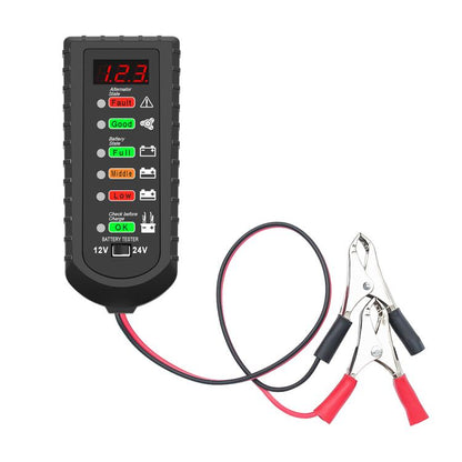 12V / 24V Automotive Battery Voltage Tester (Black) - Electronic Test by buy2fix | Online Shopping UK | buy2fix