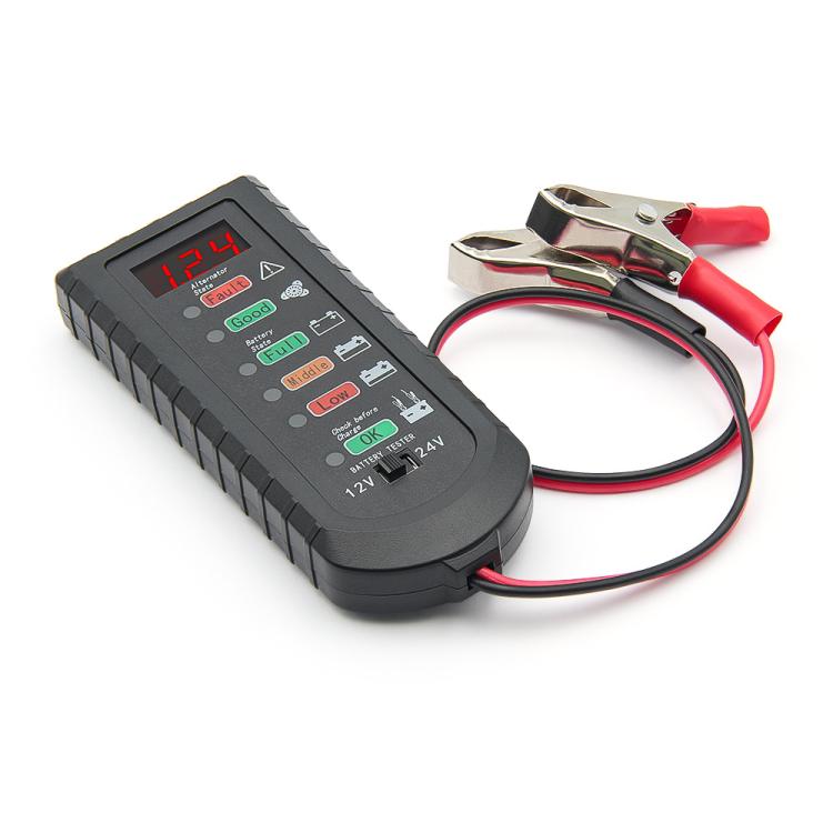 12V / 24V Automotive Battery Voltage Tester (Black) - Electronic Test by buy2fix | Online Shopping UK | buy2fix