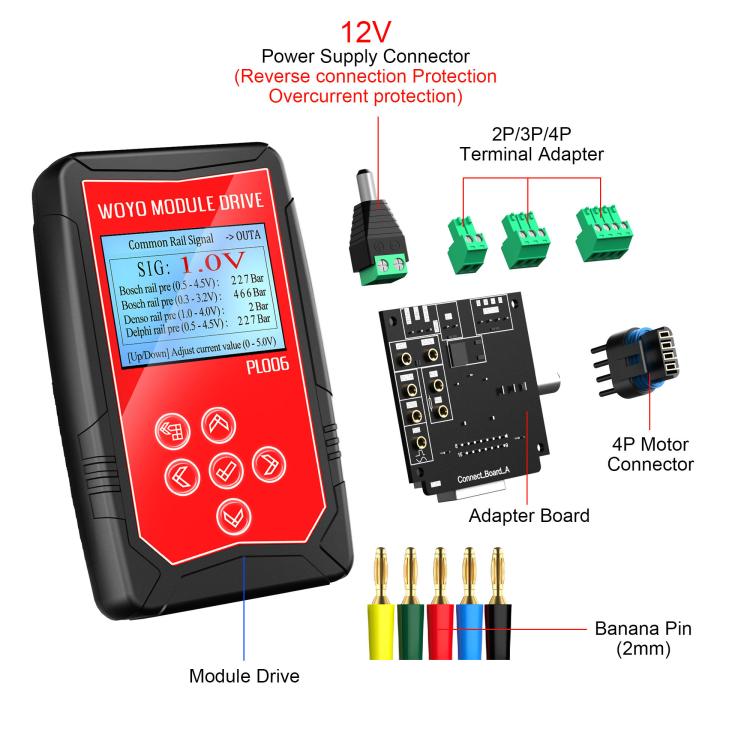 WOYO PL006 Automotive Component Sensor Offline Drive Tester for Automotive Maintenance and Inspection Sensors Auto tools (Black Red) - Code Readers & Scan Tools by buy2fix | Online Shopping UK | buy2fix