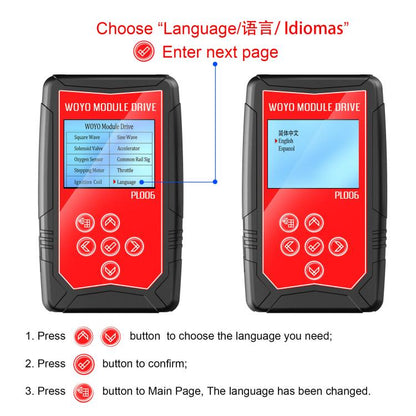 WOYO PL006 Automotive Component Sensor Offline Drive Tester for Automotive Maintenance and Inspection Sensors Auto tools (Black Red) - Code Readers & Scan Tools by buy2fix | Online Shopping UK | buy2fix