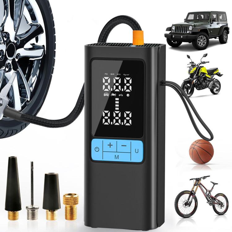 12V Portable Air Pump for Car Motorcycle Tires (Black) - Inflatable Pump by buy2fix | Online Shopping UK | buy2fix