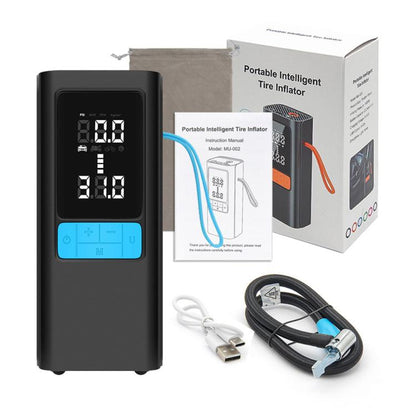 12V Portable Air Pump for Car Motorcycle Tires (Black) - Inflatable Pump by buy2fix | Online Shopping UK | buy2fix