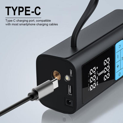 12V Portable Air Pump for Car Motorcycle Tires (Black) - Inflatable Pump by buy2fix | Online Shopping UK | buy2fix