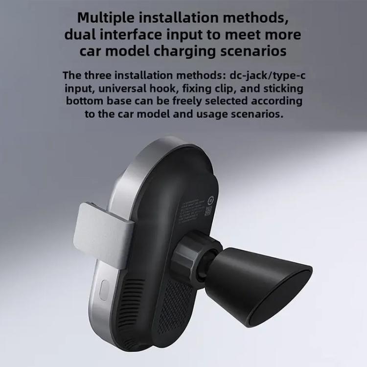 Xiaomi 50W Wireless Car Charger Dual Interface Fast Quick Charging Holder (Black) - Wireless Charger Holders by Xiaomi | Online Shopping UK | buy2fix