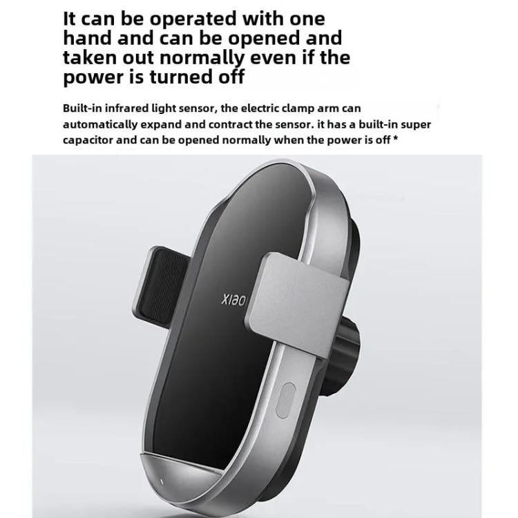 Xiaomi 50W Wireless Car Charger Dual Interface Fast Quick Charging Holder (Black) - Wireless Charger Holders by Xiaomi | Online Shopping UK | buy2fix