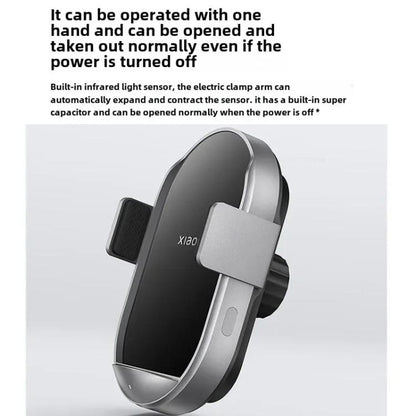 Xiaomi 50W Wireless Car Charger Dual Interface Fast Quick Charging Holder (Black) - Wireless Charger Holders by Xiaomi | Online Shopping UK | buy2fix