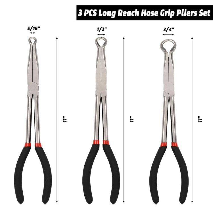 Extended Pointed Nose O-ring Pliers, Size: 1/2 inch (Black) - Hand Tool Sets by buy2fix | Online Shopping UK | buy2fix