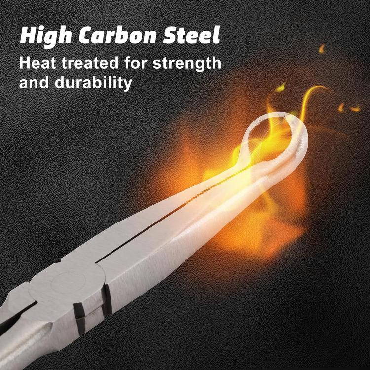 Extended Pointed Nose O-ring Pliers, Size: 1/2 inch (Black) - Hand Tool Sets by buy2fix | Online Shopping UK | buy2fix