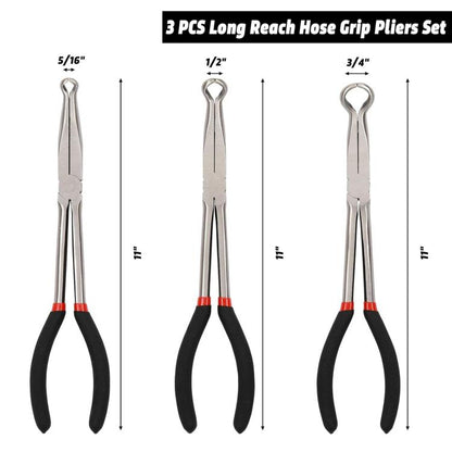 Extended Pointed Nose O-ring Pliers, Size: 3/4 inch (Black) - Hand Tool Sets by buy2fix | Online Shopping UK | buy2fix