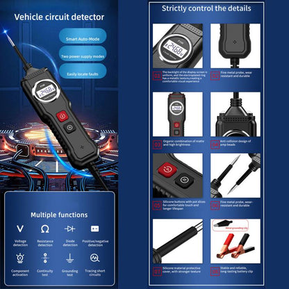 P100 5V-40V Electric Circuit Tester, Two Power Supply, Cable Length: 4m (Black) - Electronic Test by buy2fix | Online Shopping UK | buy2fix