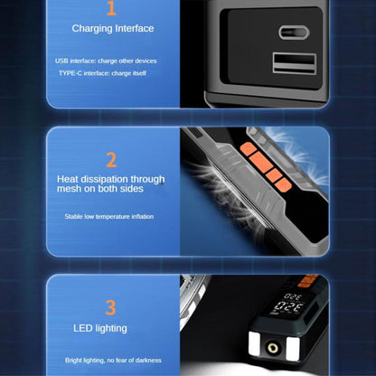 60W Portable Tire Inflator Cordless Air Pump (Black) - Inflatable Pump by buy2fix | Online Shopping UK | buy2fix