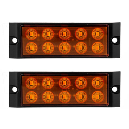 2pcs Car / Truck 10LEDs Side Marker Indicator Lights Bulb Lamp (Orange) by buy2fix