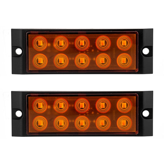 2pcs Car / Truck 10LEDs Side Marker Indicator Lights Bulb Lamp (Orange) by buy2fix