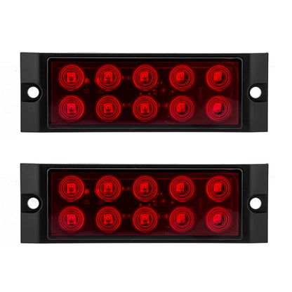 2pcs Car / Truck 10LEDs Side Marker Indicator Lights Bulb Lamp (Red) by buy2fix