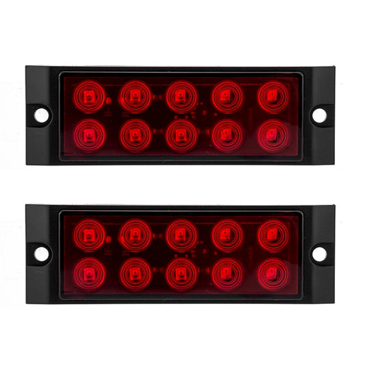 2pcs Car / Truck 10LEDs Side Marker Indicator Lights Bulb Lamp (Red) by buy2fix