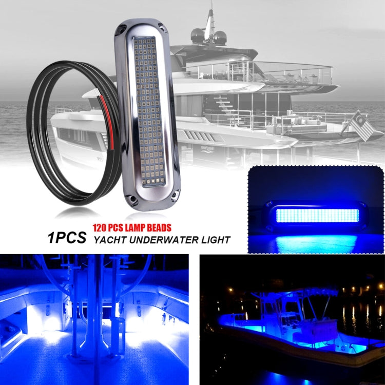 Ship / Yacht 10-30V 120LEDs Waterproof Stainless Steel Underwater Light (Red Light) by buy2fix