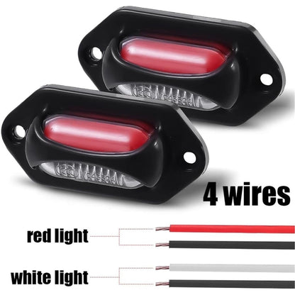 2pcs Car / Truck 12-24V 8LEDs Dual Color Side Marker Indicator Lights Bulb Lamp by buy2fix