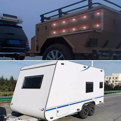 2pcs Car / Truck 12-24V 8LEDs Dual Color Side Marker Indicator Lights Bulb Lamp by buy2fix