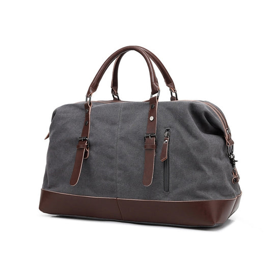 AUGUR 2012 Portable Casual Canvas Travel Handbag Baggage Shoulder Crossby Bag(Grey)