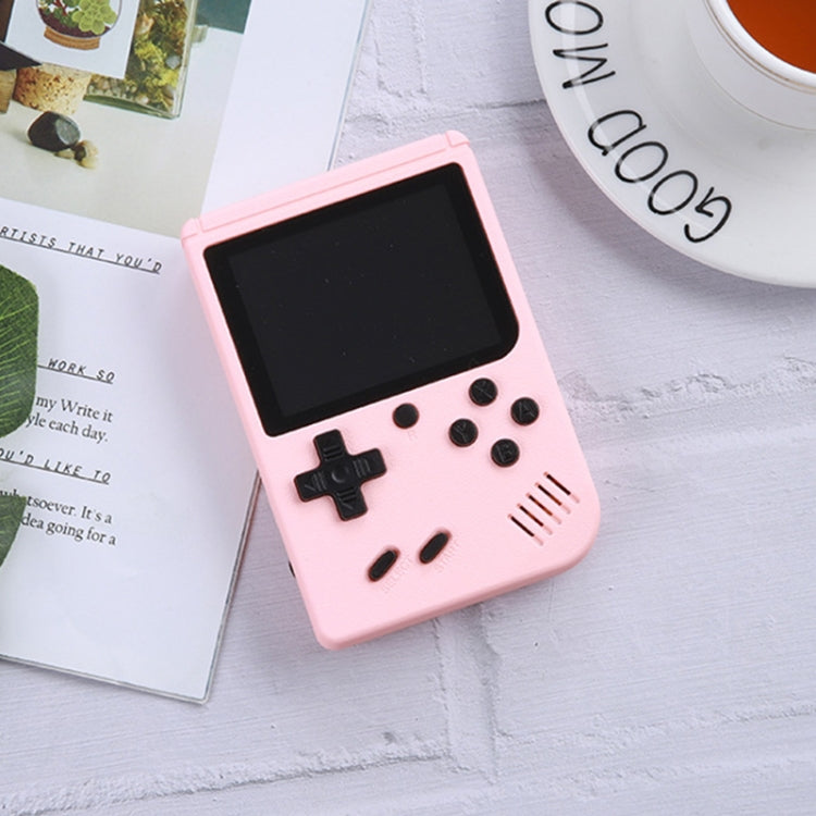 MK500 Macaron Mini Retro Classic Handheld Game Console for Kids Built-in 500 Games, Support AV Output(Pink) by buy2fix