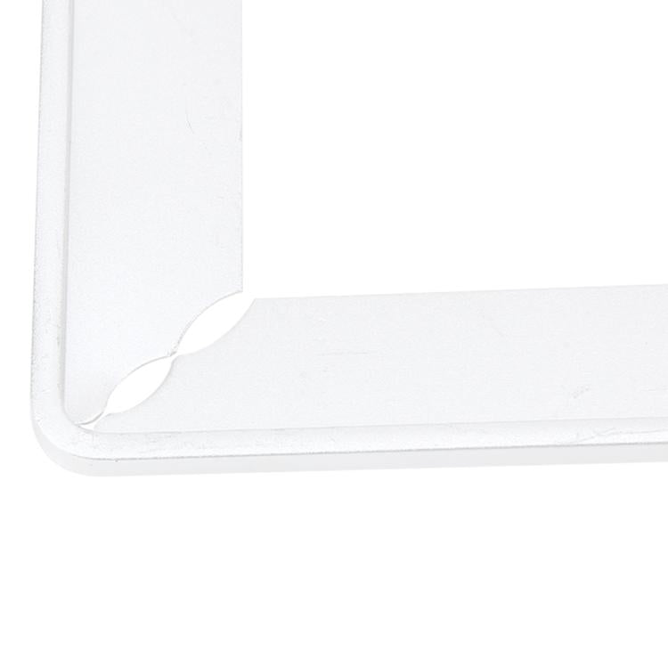 2 PCS Simple and Beautiful Car License Plate Frame Holder Universal License Plate Holder Car Accessories(Silver) by buy2fix