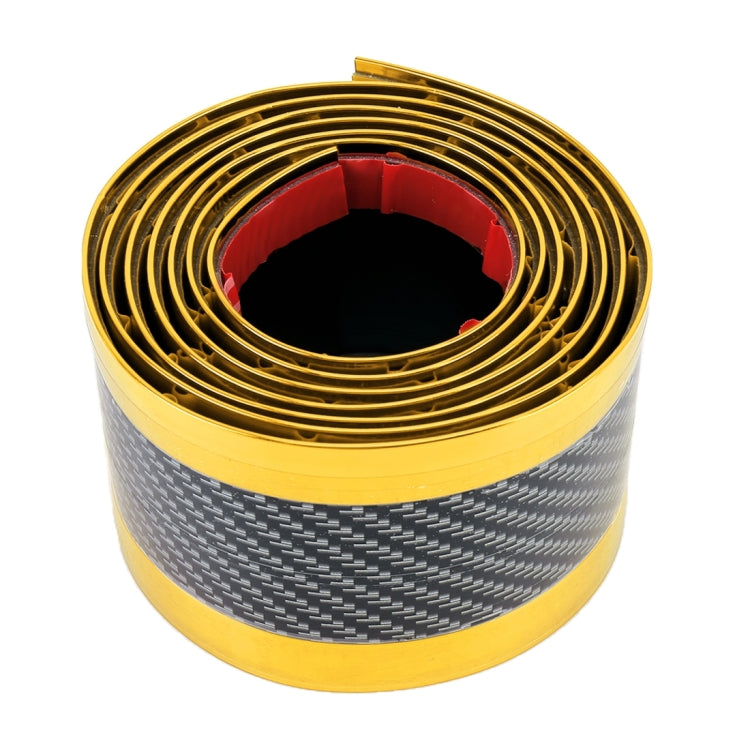 Universal Electroplate Carbon Fibre Car Door Threshold Decoration Strip Decorative Sticker, Size : 3CM x 2M(Gold) by buy2fix