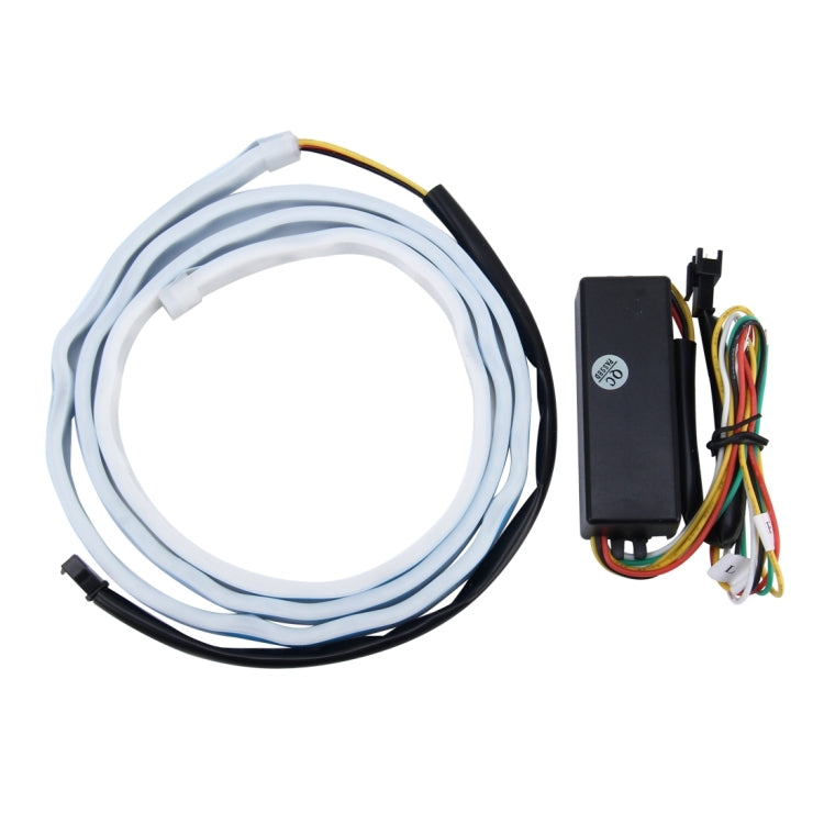 1.5m Car Auto Waterproof Universal Four Color Rear Flowing Light Tail Box Lights with Tail Light Controller, Ice Blue Light Driving Light, White Light Reversing Light, Red Light Brake Light, Yellow Light Turn Signal Light, LED Lamp Strip Tail Decoration by buy2fix