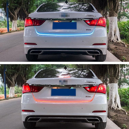 1.5m Car Auto Waterproof Universal Four Color Rear Flowing Light Tail Box Lights with Tail Light Controller, Ice Blue Light Driving Light, White Light Reversing Light, Red Light Brake Light, Yellow Light Turn Signal Light, LED Lamp Strip Tail Decoration by buy2fix