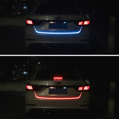 1.5m Car Auto Waterproof Universal Four Color Rear Flowing Light Tail Box Lights with Tail Light Controller, Ice Blue Light Driving Light, White Light Reversing Light, Red Light Brake Light, Yellow Light Turn Signal Light, LED Lamp Strip Tail Decoration by buy2fix